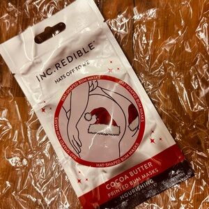 *FREE* INC.redible Cocoa Butter Bum Mask - Printed Santa Hat - with purchase